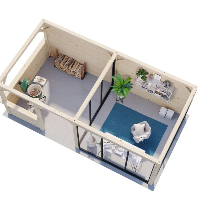 Kesähuone Palmako Lenna Set 408, sis.liukuovet 16,6 m²
