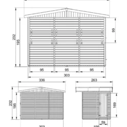 Kioski Timbela M150A, 6.03m²
