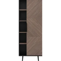 Kirjahylly Nomla R1D PINELLI PN-03, 70x190cm, musta/ruskea