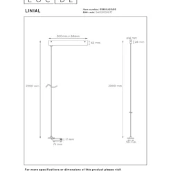 Kiskovalaisin Lucide Linial, 8x30cm, IP20, messinki