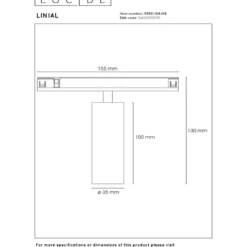 Kiskovalaisin Lucide Linial Bix, Ø3.5cm, IP20, 8W, harmaa