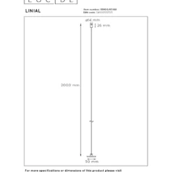 Kiskovalaisin Lucide Linial, 1.4x5cm, IP20, harmaa