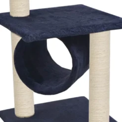 Kissan kiipeilypuu, sisal-pylväillä, 65cm, tummansininen