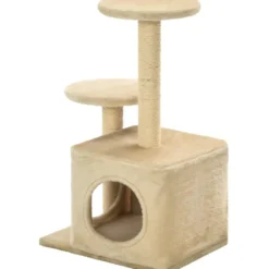 Kissan kiipeilypuu, sisal-pylväillä, 60cm, beige