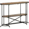 Konsolipöytä, massiivipuuta, 110x42x76 cm, eri materiaalivaihtoehtoja (42382)