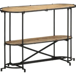 Konsolipöytä, massiivipuuta, 110x42x76 cm, eri materiaalivaihtoehtoja (42382)