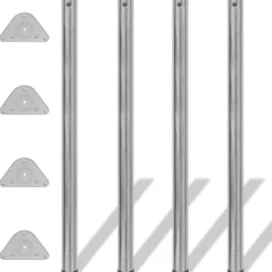 4 korkeussäädettävää pöydänjalkaa harjattu nikkeli 1100 mm