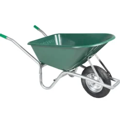 Kottikärryt Vihreä 90 L 150 kg Sinkitty teräs ja muovi (13466)