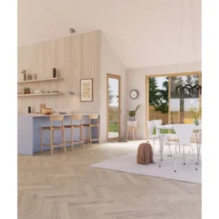 Kovetettu kalanruotolattia Bjelin Woodura Boden 3.0 Classic Oak Select Powder White, eri kokoja