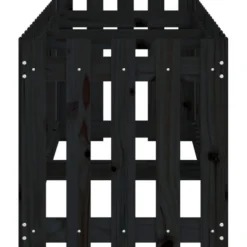 Kukkalaatikko aitamuotoilu musta 200x50x50 cm, mänty