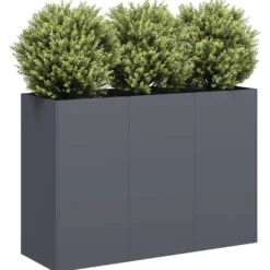 Kukkalaatikko antrasiitti 120x40x80 cm kylmävalssattu teräs (60719)