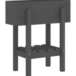 Kukkalaatikko harmaa 62x30x69 cm, mänty