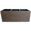 Kukkalaatikko Home4You Wicker, 110x39x45cm, tummanruskea