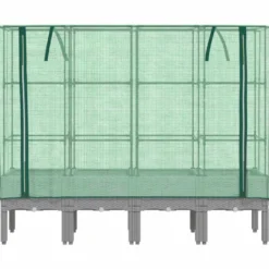 Kukkalaatikko kasvihuonepeitteellä rottinkityyli 160x40x140 cm (15863)