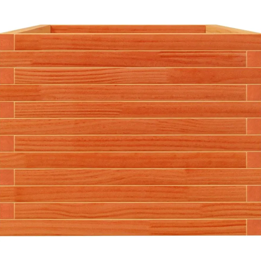 Kukkalaatikko puutarhaan vahanruskea 90x60x49,5 cm täysi mänty (47385)