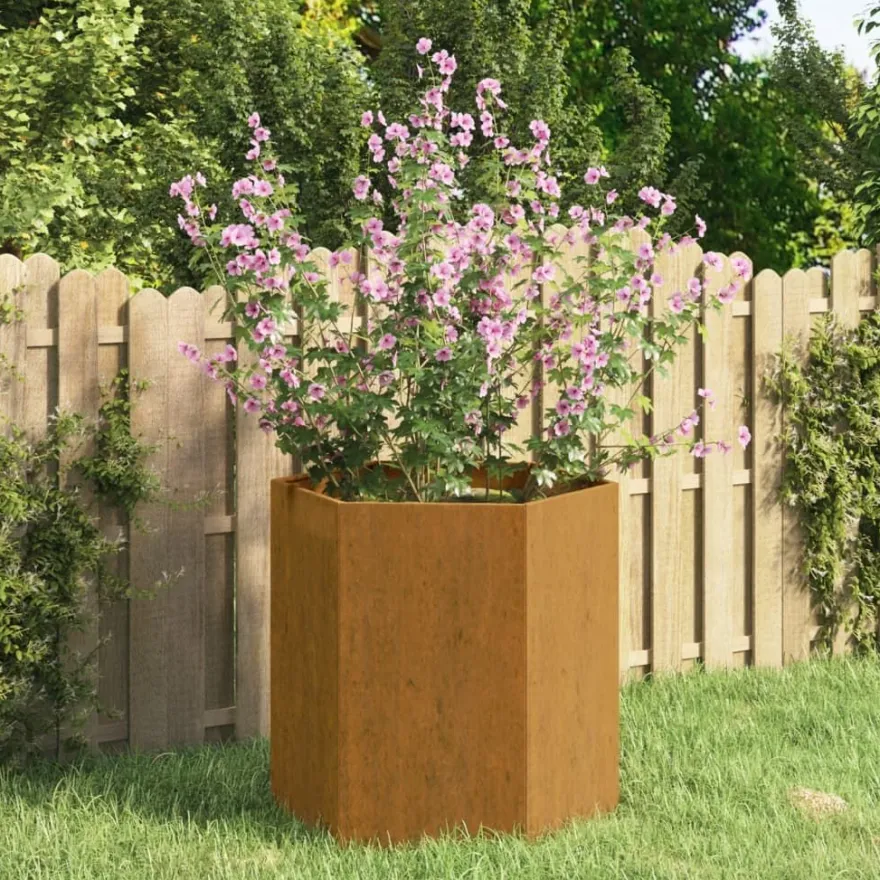 Kukkalaatikko Ruoste4, corten-teräs, eri kokoja