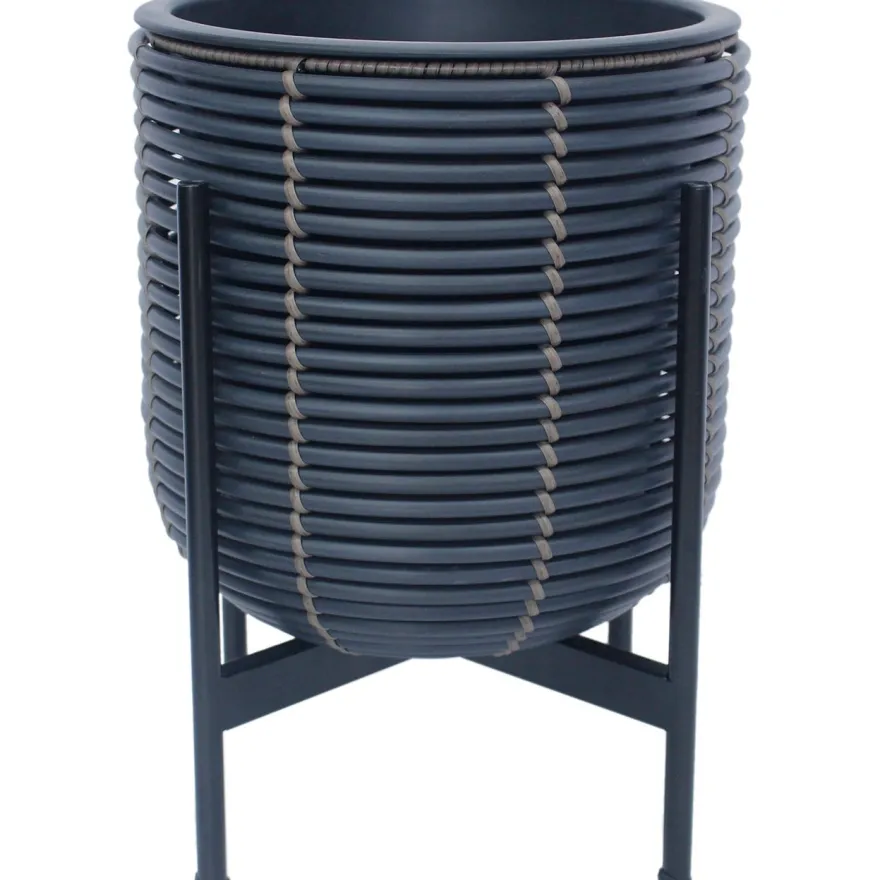 Kukkaruukku Home4You WICKER telineen kanssa 30x30xK38 cm, eri värejä