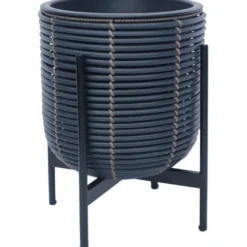 Kukkaruukku Home4You WICKER telineen kanssa 30x30xK38 cm, eri värejä