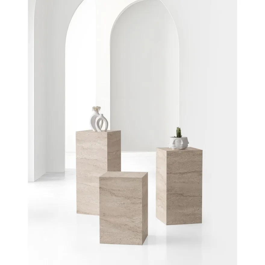 Kukkateline Linento Furniture L.Ciceklik-9540, beige travertiinikuosi