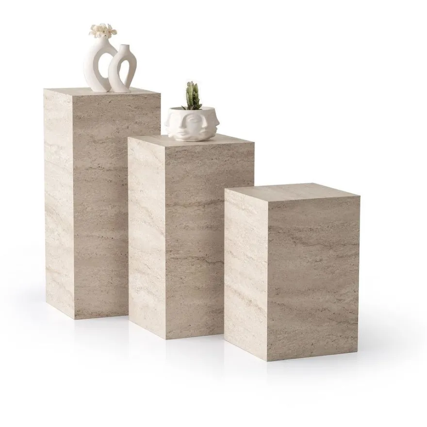 Kukkateline Linento Furniture L.Ciceklik-9540, beige travertiinikuosi