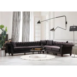 Kulmasohva Linento Furniture Bogart, oikea, ruskea