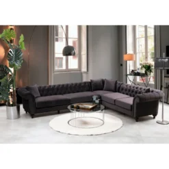 Kulmasohva Linento Furniture Bogart, oikea, ruskea