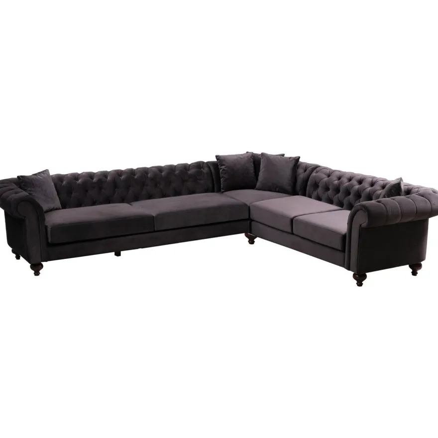 Kulmasohva Linento Furniture Bogart, oikea, ruskea