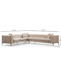 Kulmasohva Linento Furniture Como R, 270x310cm, eri värejä