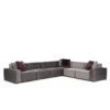 Kulmasohva Linento Furniture Lego, 6-istuttava, 388x300cm, oikea, harmaa/vaaleanharmaa