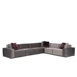 Kulmasohva Linento Furniture Lego, 6-istuttava, 388x300cm, oikea, harmaa/vaaleanharmaa