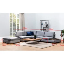 Kulmasohva Linento Furniture Tulip, vasen, eri värejä