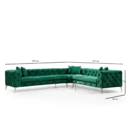 Kulmasohva Linento Furniture Como L, 270x310cm, eri värejä