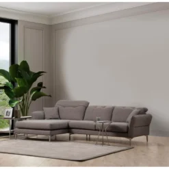 Kulmasohva Linento Furniture Costor vasenkätinen 4-istuttava harmaa