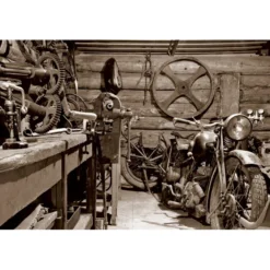 Kuvatapetti Dimex Vintage Garage, 375x250cm, ruskea