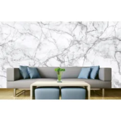 Kuvatapetti Dimex White Marble, 375x250cm, mustavalkoinen