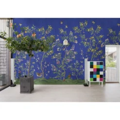 Kuvatapetti Rebel Walls Chinoiserie Chic Cobalt, non-woven, mittatilaus
