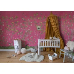 Kuvatapetti Rebel Walls Chinoiserie Chic Fuchsia, non-woven, mittatilaus