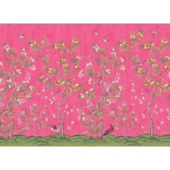 Kuvatapetti Rebel Walls Chinoiserie Chic Fuchsia, non-woven, mittatilaus
