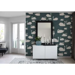 Kuvatapetti Rebel Walls Cygne, Bleu, non-woven, mittatilaus