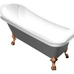 Kylpyamme Bathlife Ideal, 1530x760 mm, harmaa, eri tassuja
