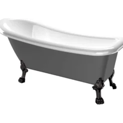 Kylpyamme Bathlife Ideal, 1530x760 mm, harmaa, eri tassuja