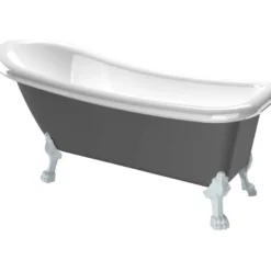 Kylpyamme Bathlife Ideal, 1530x760 mm, harmaa, eri tassuja