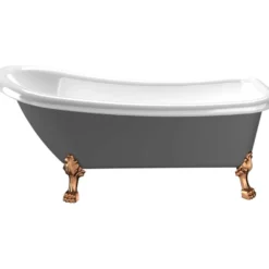 Kylpyamme Bathlife Ideal, 1530x760 mm, harmaa, eri tassuja