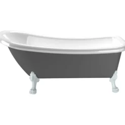 Kylpyamme Bathlife Ideal, 1530x760 mm, harmaa, eri tassuja