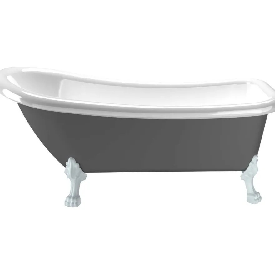 Kylpyamme Bathlife Ideal, 1530x760 mm, harmaa, eri tassuja