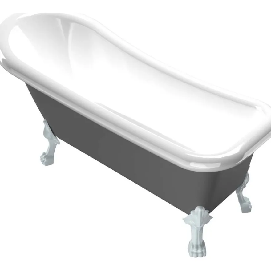 Kylpyamme Bathlife Ideal, 1530x760 mm, harmaa, eri tassuja