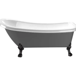 Kylpyamme Bathlife Ideal, 1530x760 mm, harmaa, eri tassuja