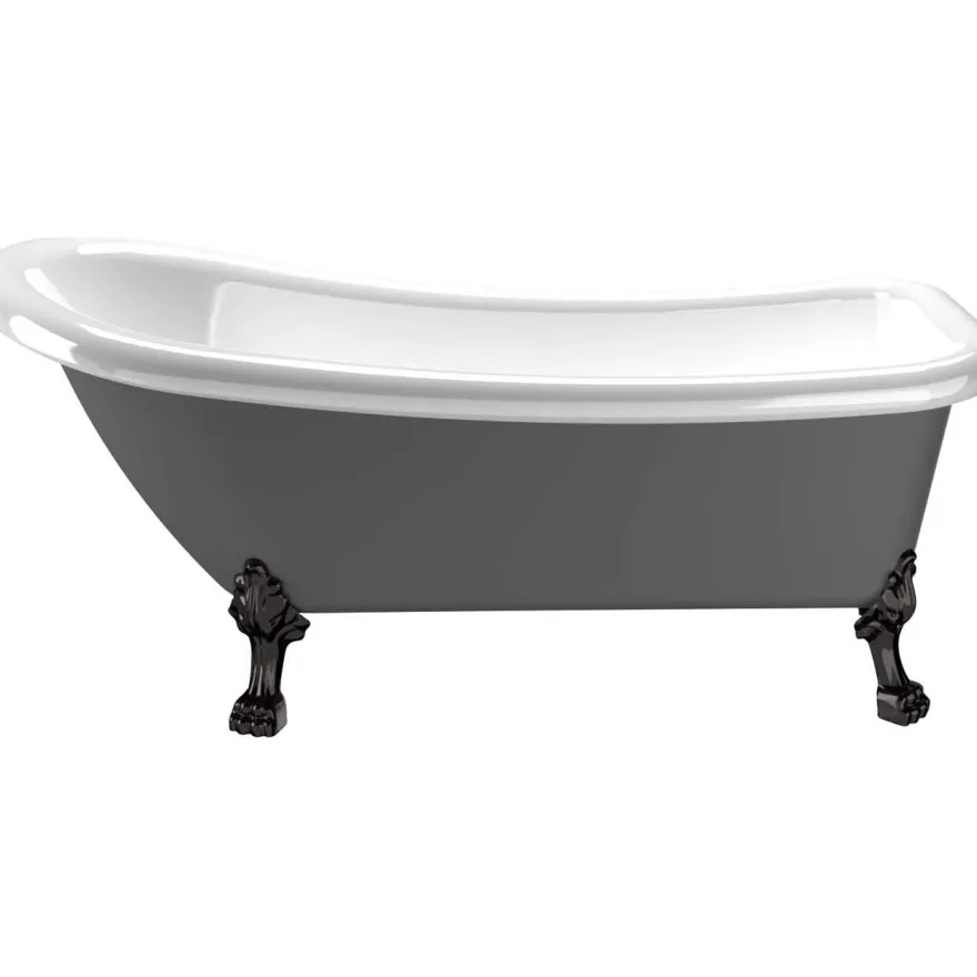Kylpyamme Bathlife Ideal, 1530x760 mm, harmaa, eri tassuja