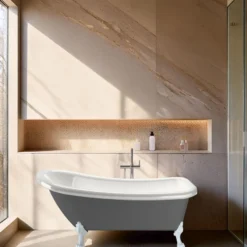 Kylpyamme Bathlife Ideal, 1530x760 mm, harmaa, eri tassuja
