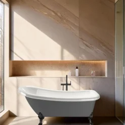 Kylpyamme Bathlife Ideal, 1530x760 mm, harmaa, eri tassuja